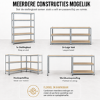 Stellingkast - Metaal - Zilver - 90 x 40 x 180 cm