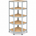 Stellingkast - Hoek - Metaal - Zilver - 70 x 70 x 180 cm