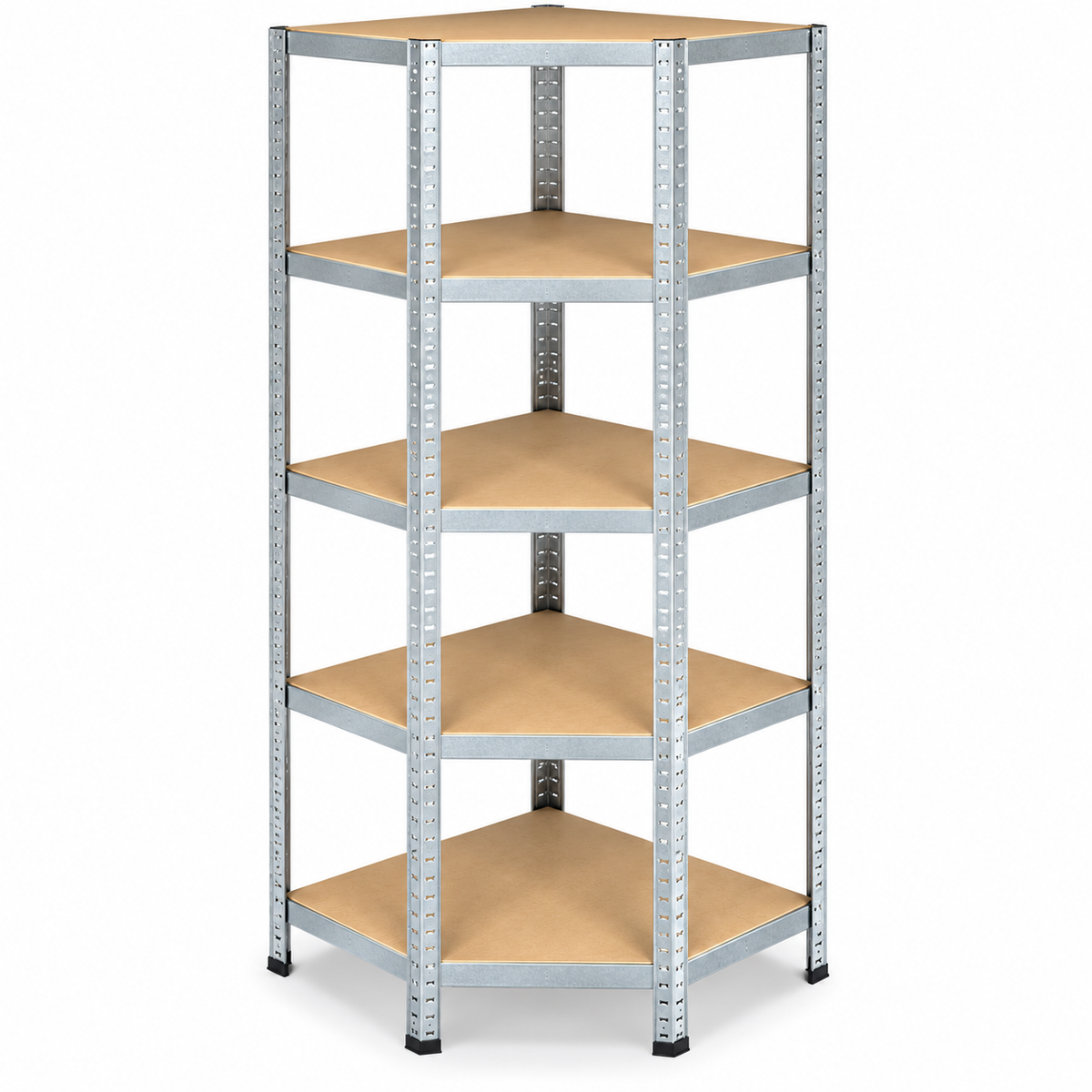 Stellingkast - Hoek - Metaal - Zilver - 70 x 70 x 180 cm