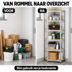 Stellingkast - Hoek - Metaal - Zilver - 70 x 70 x 180 cm